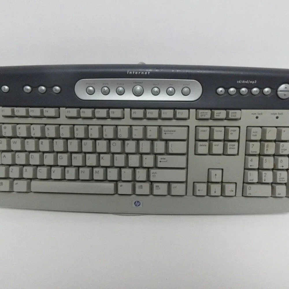 HP SK-2560 Internet/Multimedia PS/2 Wired Keyboard - Beige/Gray